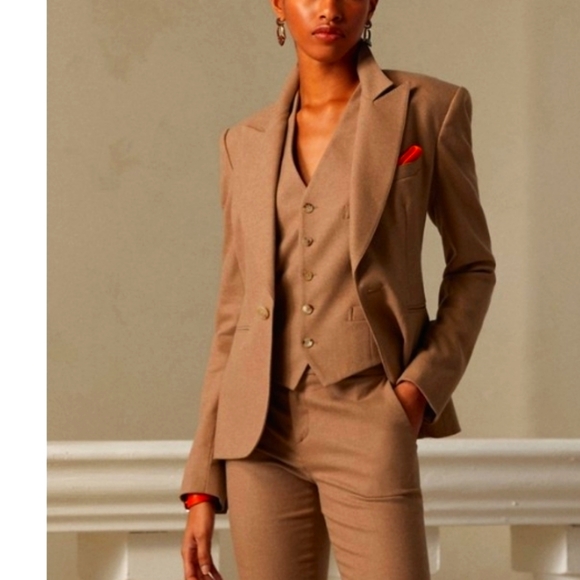 COPY - Ralph Lauren Collection Jena-Stretch- Camel-Hair Jacket $2,190.00 Paid. - Picture 1 of 12